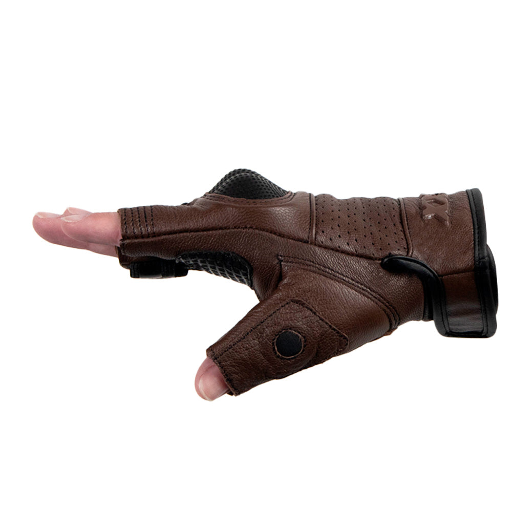 Luvas Texx Liberty Meio Dedo Marrom