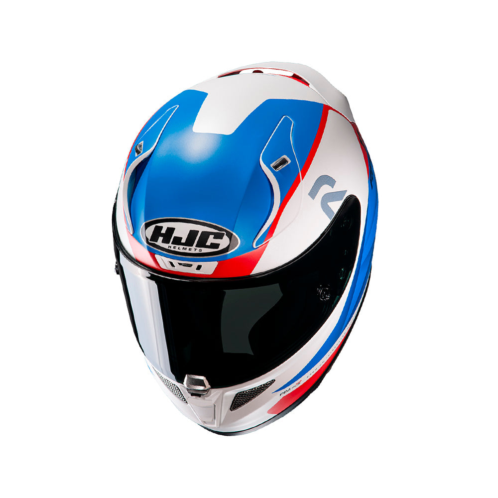Capacete Hjc Rpha 11 Texen Branco Azul e Vermelho