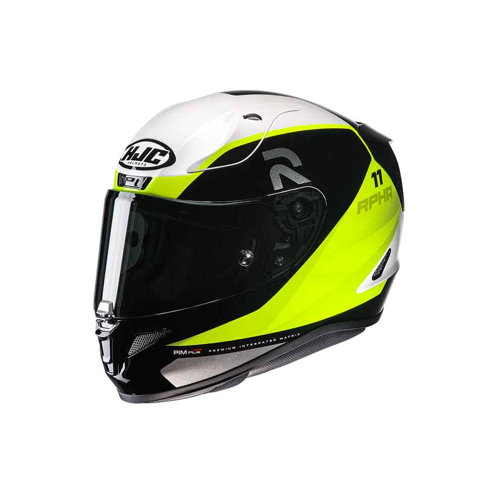 Capacete Hjc Rpha 11 Texen Preto Verde e Branco