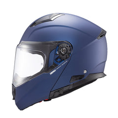 Capacete Texx Escamoteável Kratos Solid Azul Fosco