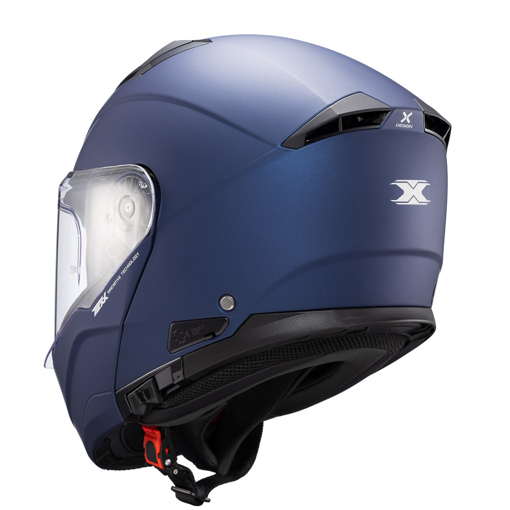 Capacete Texx Escamoteável Kratos Solid Azul Fosco
